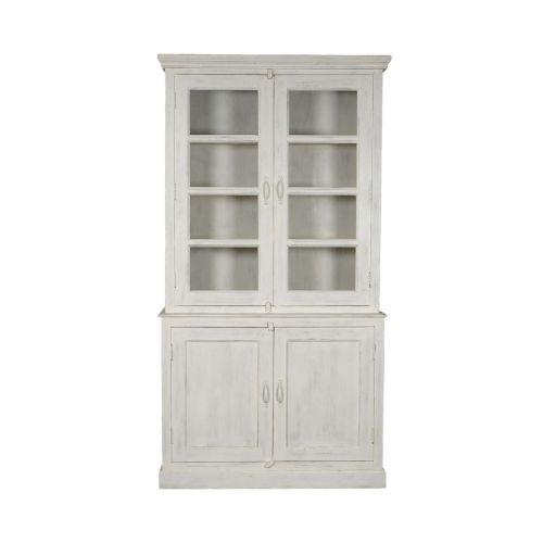 Vitrina Alta de Madera de Mango con Puertas de Cristal MB-224033