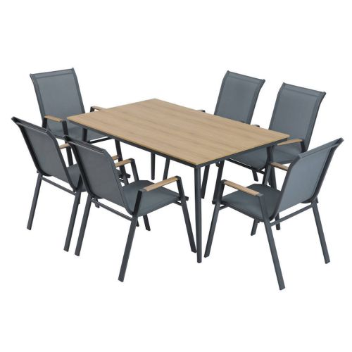 Comedor de Jardín 6 Comensales Acero MB-224527