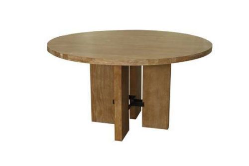 Mesa de Comedor Redonda en Madera de Fresno 135 cm MB-225990