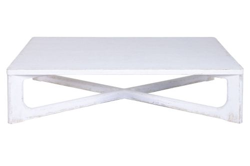 Mesa de Centro de Olmo Macizo 170 cm Blanca MB-226326
