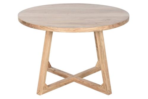Mesa de Comedor Redonda 140 cm de Madera de Acacia MB-227284