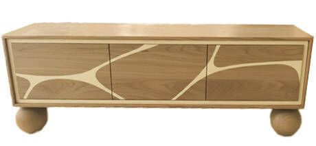Mueble TV de Acacia con 3 Puertas MB-227294