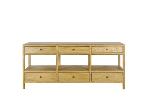 Consola de Madera Olmo con 6 Cajones MB-228432