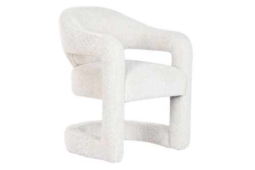 Sillón Tapizado en Poliéster Boucle Crudo MB-216574