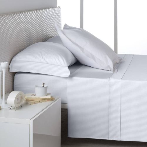 Juego de Sábanas de 105 cm de Satén Color Blanco ESTELIA 252439