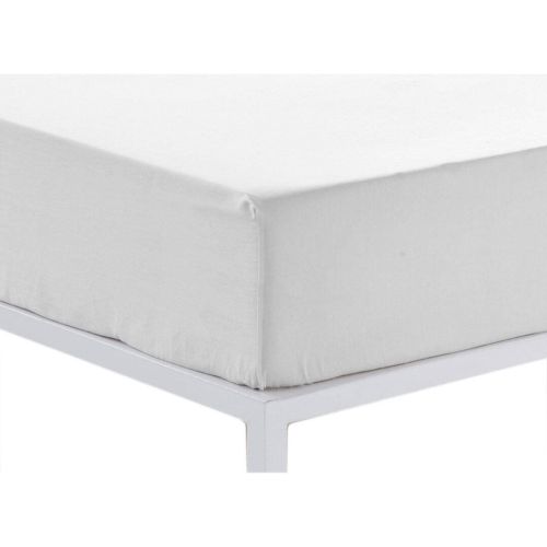 Sábana Bajera Ajustable Color Blanco Cama de 105