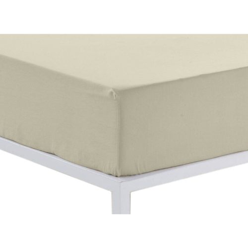 Sábana Bajera Ajustable Color Piedra Cama de 150