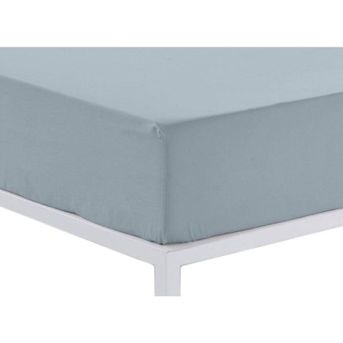 Sábana Bajera Ajustable Color Plata Cama de 90