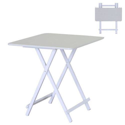 Mesa Plegable Acabado Blanco Estructura en Madera 311938