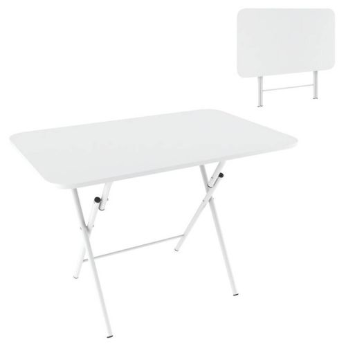 Mesa Plegable 110 cm Acabado Blanco Estructura en Madera 313103