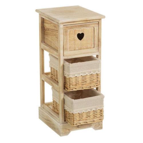 Mueble de 1 Cajón y 2 Cestas COUNTRY 26X32X63 cm 98961