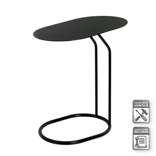 Mesa Auxiliar de Metal en Color Negro 45 cm 807378