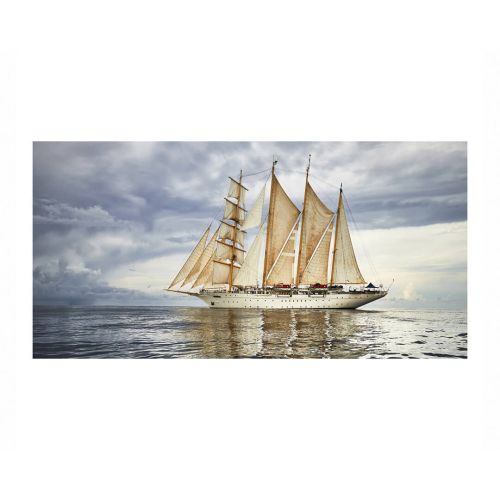 Cuadro de Cristal Impreso de Velero de 4 Mástiles 81-484