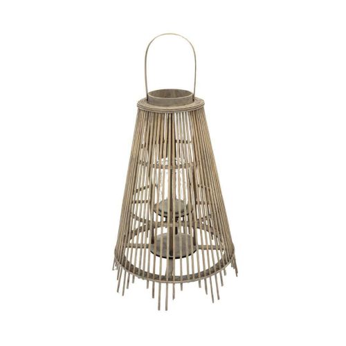Farol de Madera de 53 cm Gris CONIC
