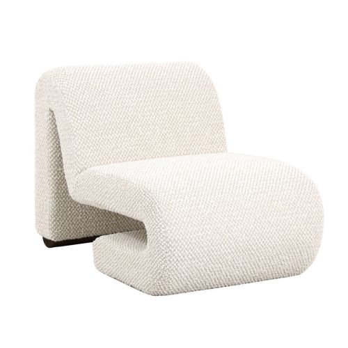 Sillón Beige Tapizado en Suave Poliéster Sobre Estructura de Madera Chapada 29-44