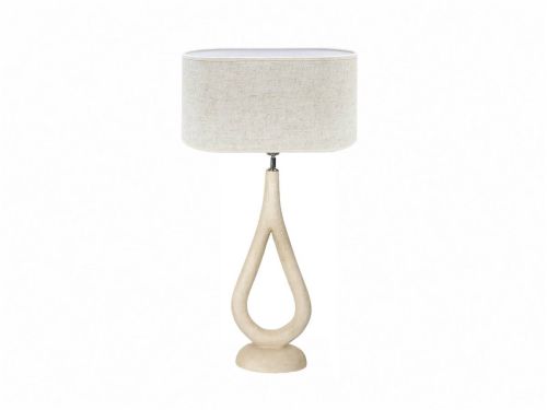 Lámpara de Sobremesa 65 cm de Madera Natural y Pantalla de Poliéster CRONOS 50-134