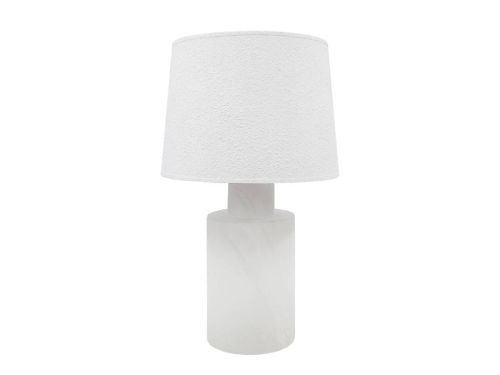 Lámpara de Sobremesa 50 cm Vidrio Aguas Blancas y Pantalla Estuco URANO 57-800