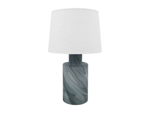 Lámpara de Sobremesa 50 cm Vidrio Aguas Verdes y Pantalla Estuco URANO 57-801