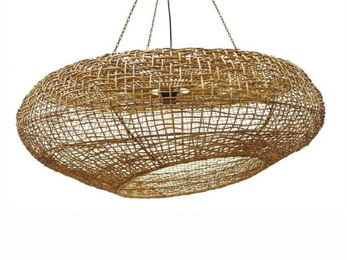 Lámpara de Techo 80 cm de Ratán Natural con Cadena RED 50-452