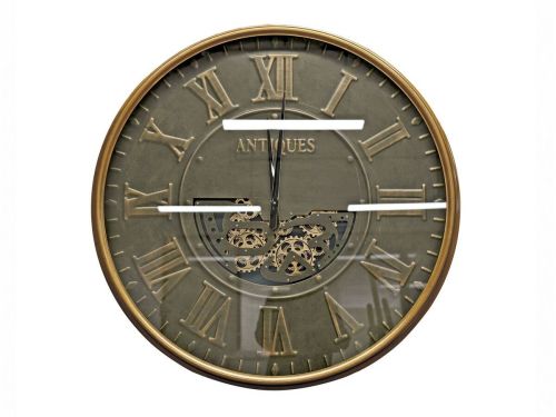 Reloj de Pared 102 cm Estilo Vintage en Cobre ANTIQUES 43-1000