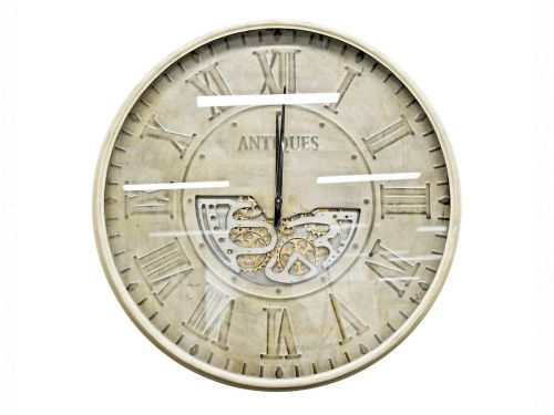 Reloj de Pared 102 cm Estilo Hojalata Gris ANTIQUES 43-1001