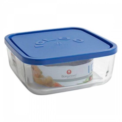 Tarro IGLOO Cuadrado Azul con Tapa 22 cm 13243630-1