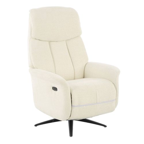 Sillón Relax Eléctrico Tapizado en Tela Beige ALBAYZIN
