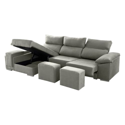 Sofá 3 Plazas Deslizante con Chaiselongue Izquierda Modelo Kenia
