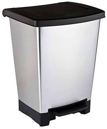 Papelera Curver 25 L con 2 en 1 en Gris