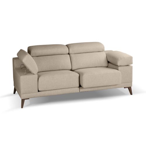 Sofá 2 Plazas 186 cm con Asientos Deslizantes Y Respaldo Reclinable NIZA