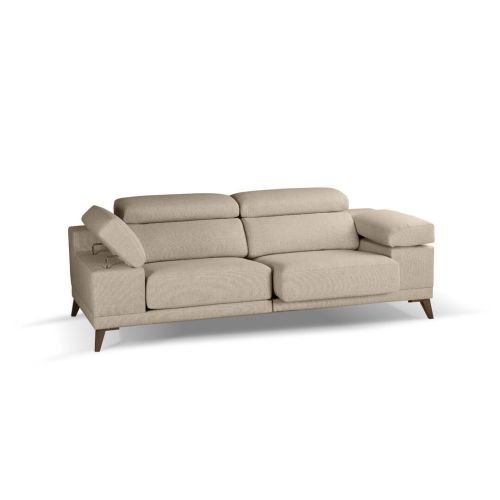 Sofá 3 Plazas 226 cm con Asientos Deslizantes Y Respaldo Reclinable NIZA