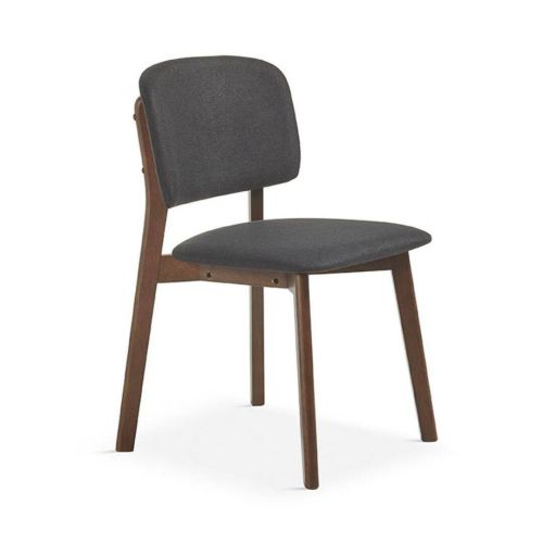 Silla de Comedor Tapizada en Madera Nogal DC-901
