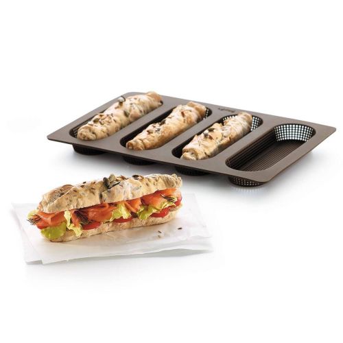 Molde de Silicona para Mini Baguette Marrón LEKUE 882623
