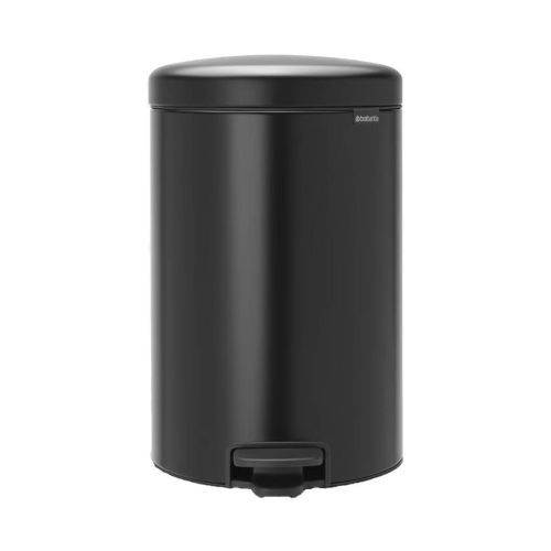 Cubo Pedal 20 L NEWICON Antihuellas de Acero Matt Black 114106