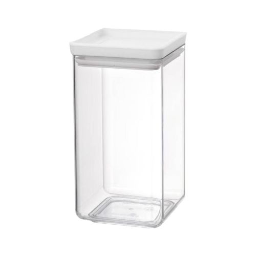Bote Cuadrado de Plástico Apilable con Tapa Hermética TASTY+ 1,6 L 122484
