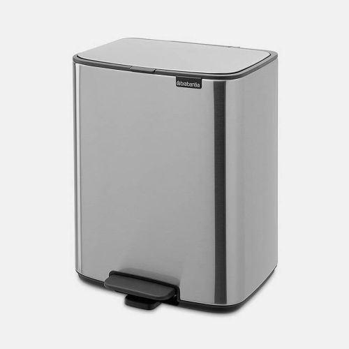 Cubo de Basura con Pedal 12L Matt Steel Fingerprint Proof Brabantia BO 238048