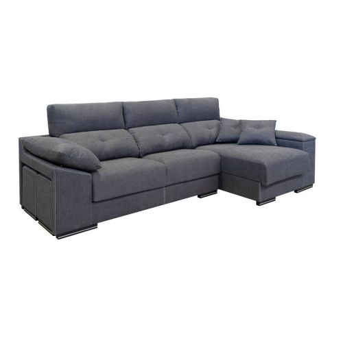 Sofá Chaise longue Derecha con Cabezal Reclinable y Asientos Deslizantes NOEMI