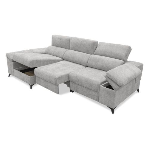 Sofá Chaise Longue con Arcón y Asientos Deslizantes Izquierda TIJUANA
