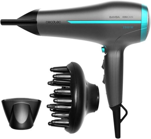 Secador de Pelo Iónico Profesional 2300 W BAMBA IONICARE 5200 AURA BLACK CECOTEC 4201
