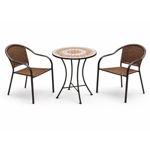 Comedor de Jardín Acero con Mesa Cerámica MÁLAGA/CRETA
