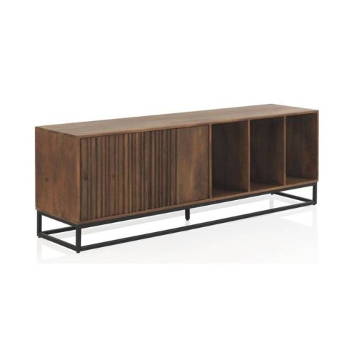 Aparador bajo de madera maciza de mango con acabado natural GABAR 10814