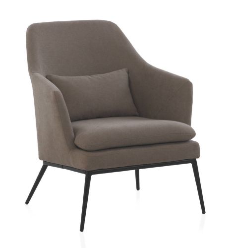 Sillón Tapizado con Cojín y Patas Metálicas GABAR