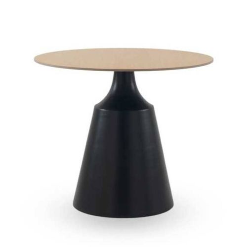 Mesa de Comedor Redonda 90 cm con Base Metal y Sobre Cerámico GABAR 11610