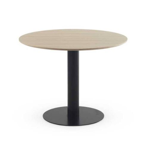Mesa de Comedor Redonda 100 cm Fresno con Pie Central Metálico GABAR 11454