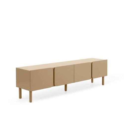 Mueble de TV en MDF Beige Arena con Cantos Redondos GABAR 11526
