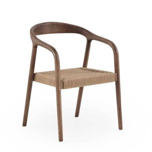Silla de Comedor de Madera de Fresno con Asiento Trenzado GABAR 11587/1