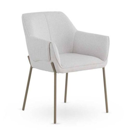 Silla de Comedor con Reposabrazos en Chenilla GABAR