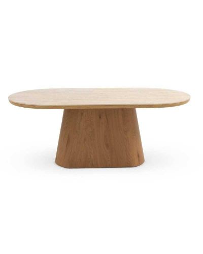 Mesa de Comedor Ovalada de Madera-Cerámica GABAR 11418