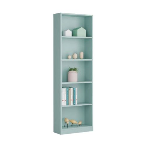 Estantería blanca de 5 estantes color verde acqua 005422J