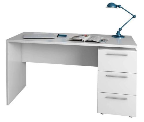 Mesa de ordenador de melamina con 3 cajones Color Blanco Artik 004605A